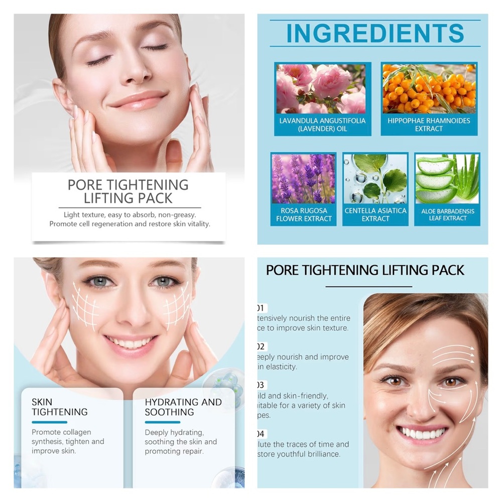 Hoygi Pore Tightening & Lifting face Mask Pack – Hydrating & repair – New/Sealed - Picture 2 of 2